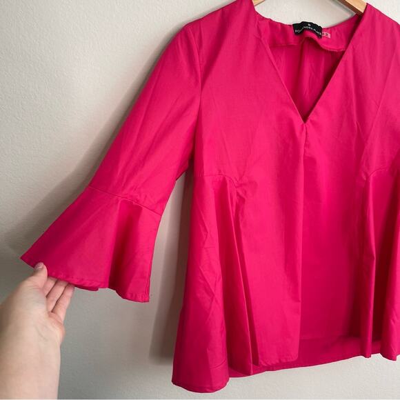 Pomander Place Pink Poplin Addie Blouse - Picture 5 of 9